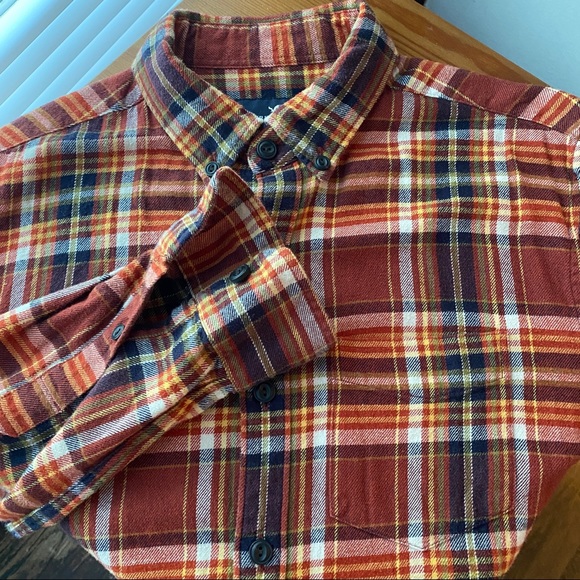 American Eagle Outfitters Other - Orange Plaid Flannel Button Down